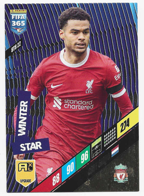 CODY GAKPO - PANINI `FIFA 365 COLLECTION` 2024 UPDATES - `WINTER STAR" TRADING CARD STS22