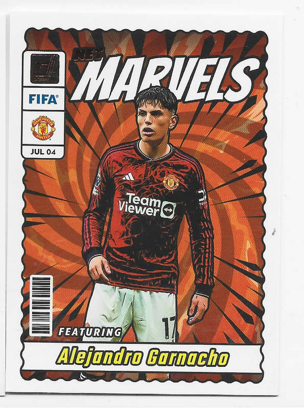 ALEJANDRO GARNACHO - PANINI DONRUSS 2023/2024 - "NET MARVELS" BRONZE TRADING CARD 14