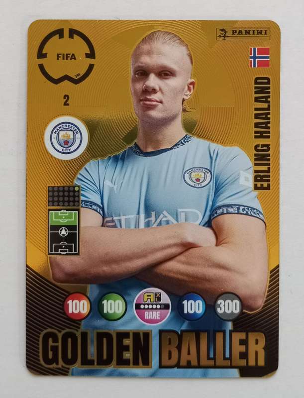 ERLING HAALAND - PANINI CLUB WORLD CUP 2025 - RARE GOLD FOIL GOLDEN BALLER TRADING CARD 2