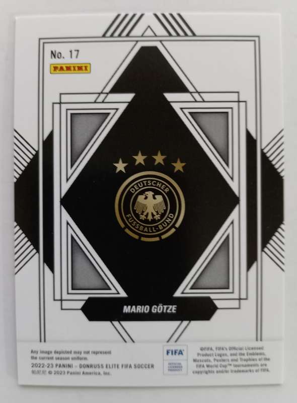 MARIO GOTZE - PANINI DONRUSS ELITE FIFA SOCCER 2023 - CHROME MIRROR TRADING CARD 17