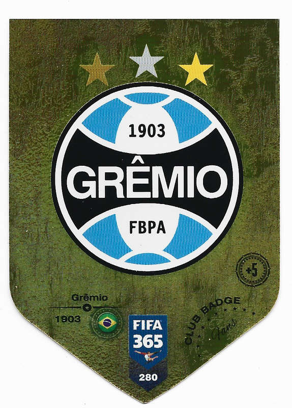 GREMIO - PANINI FIFA 365 2019 COLLECTION - DIE CUT FOIL `CLUB BADGE` TRADING CARD 280