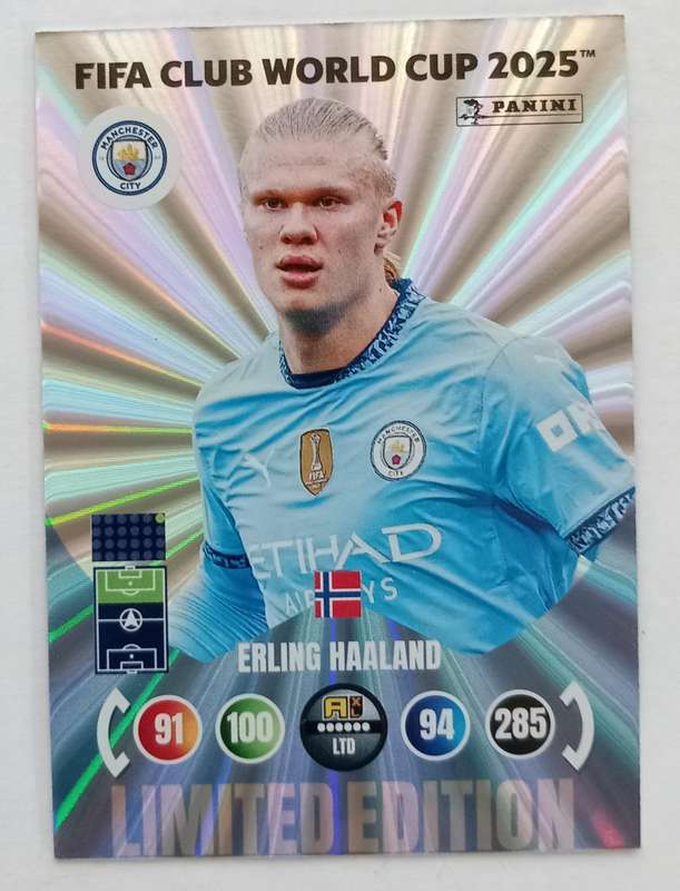 ERLING HAALAND - PANINI CLUB WORLD CUP 2025 - FOIL LIMITED EDITION TRADING CARD
