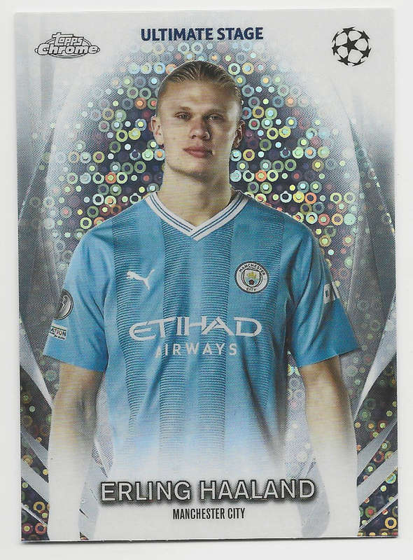 ERLING HAALAND - TOPPS UEFA CHAMPIONS LEAGUE 2024 - CHROME TRADING CARD USC-32