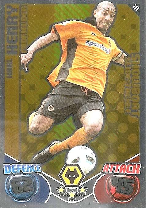 KARL HENRY - TOPPS `MATCH ATTAX` 2011/2012 - FOIL `SHOWBOAT` TRADING CARD 380