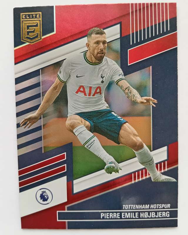 PIERRE E. HOJBJERG (Spurs) - PANINI DONRUSS ELITE EPL 2023 - RED PARALLEL FOIL TRADING CARD 177