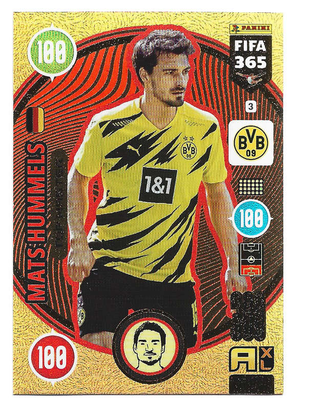 MATS HUMMELS - PANINI FIFA 365 COLLECTION 2021 - FOIL `TOP MASTER` FOIL TRADING CARD 3