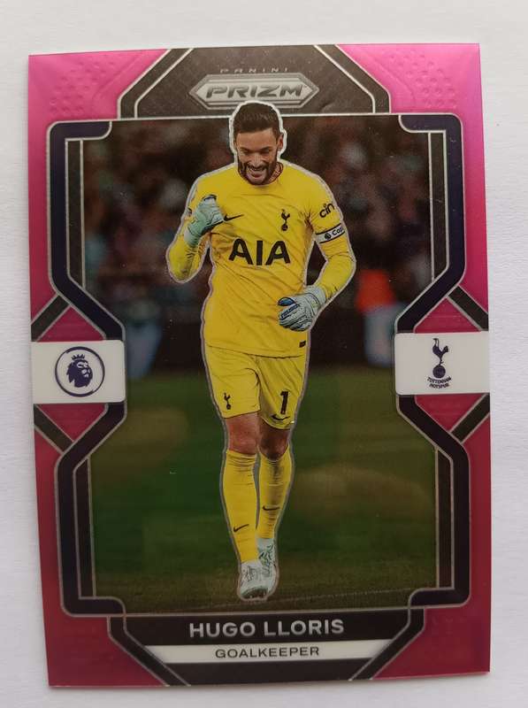 HUGO LLORIS (Spurs)  - PANINI PREMIER LEAGUE PRIZM 2022/23 - PINK PRIZM TRADING CARD 50 of 199