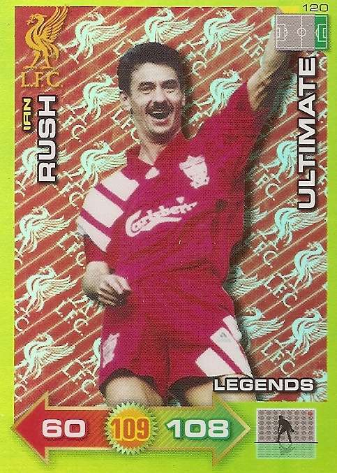 IAN RUSH - PANINI LIVERPOOL 2011/12 COLLECTION - RARE  GOLD LEGEND "ULTIMATE" TRADING CARD 120