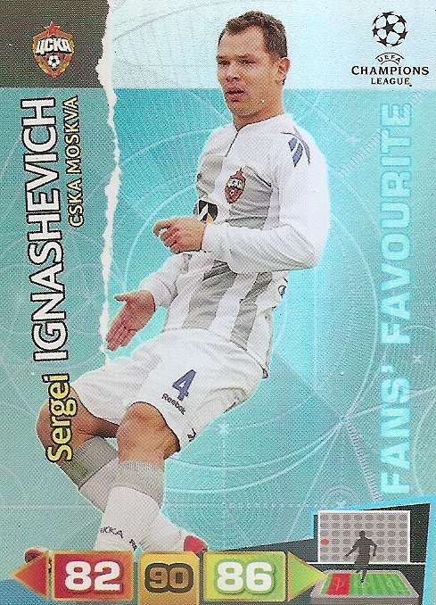 SERGEI IGNASHEVICH - PANINI UEFA CHAMPIONS LEAGUE 2011/12 - FOIL`FANS FAVOURITE` TRADING CARD