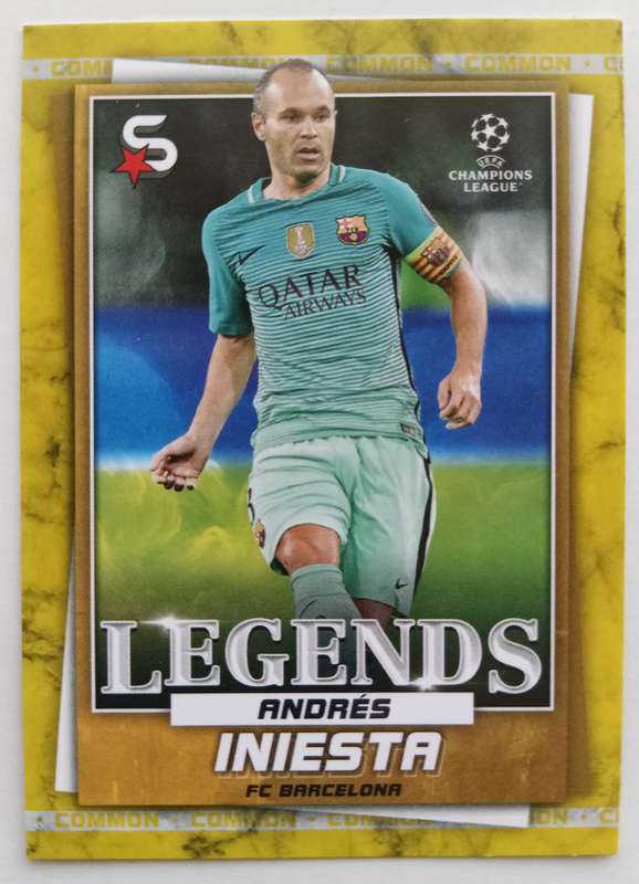 ANDRES INIESTA - TOPPS Champ/League Superstars 2023 Legends - YELLOW "LEGEND" TRADING CARD