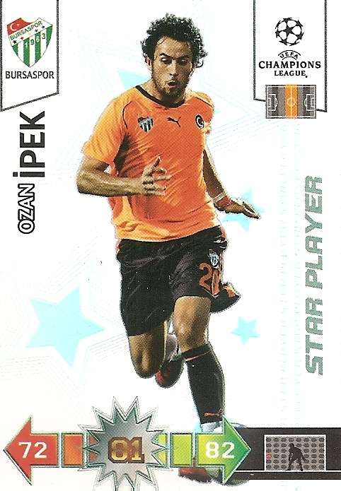OZAN IPEK - PANINI CHAMPIONS LEAGUE 2010/2011 COLLECTION - STAR PLAYER TRADING CARD
