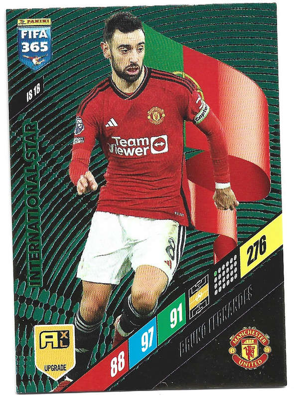 BRUNO FERNANDES - PANINI FIFA 365 COLLECTION UPDATES 2024 - FOIL `INTERNATIONAL STAR" CARD IS18