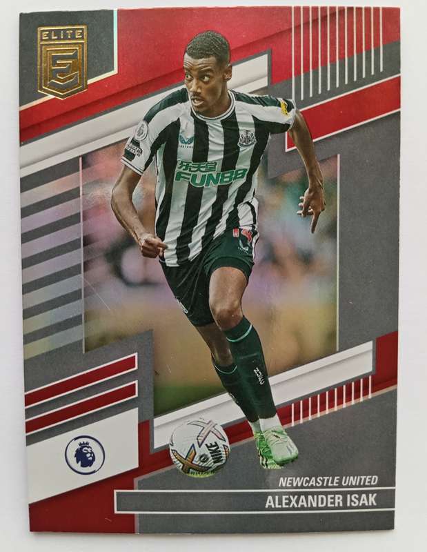 ALEXANDER ISAK (Newcastle) - PANINI DONRUSS ELITE EPL 2023 - RED PARALLEL FOIL TRADING CARD 141