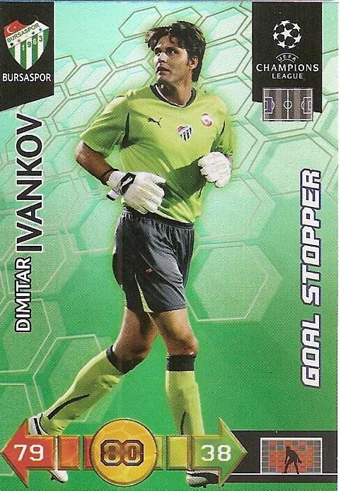 DIMITAR IVANKOV - PANINI `CHAMPIONS LEAGUE` 2010/2011 - FOIL `GOAL STOPPER` TRADING CARD