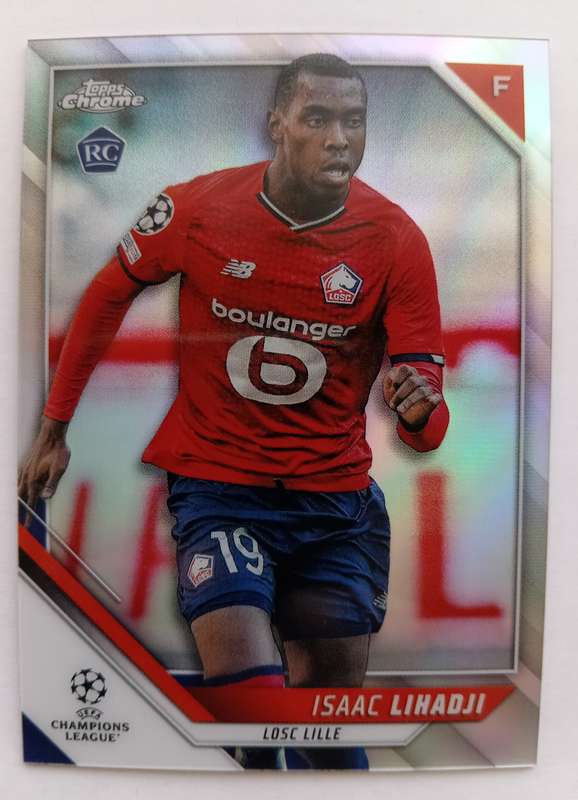 ISAAC LIHADJI (Lille) - TOPPS CHROME Champ/League 2022 - CHROME ROOKIE TRADING CARD 12