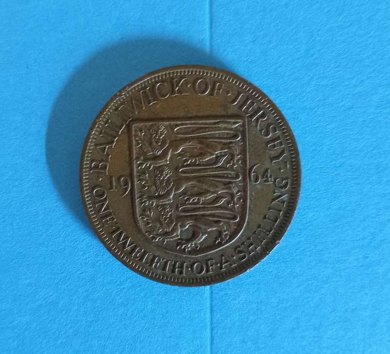 JERSEY - 1 Penny Queen Elizabeth II , 1964 Circulated coin