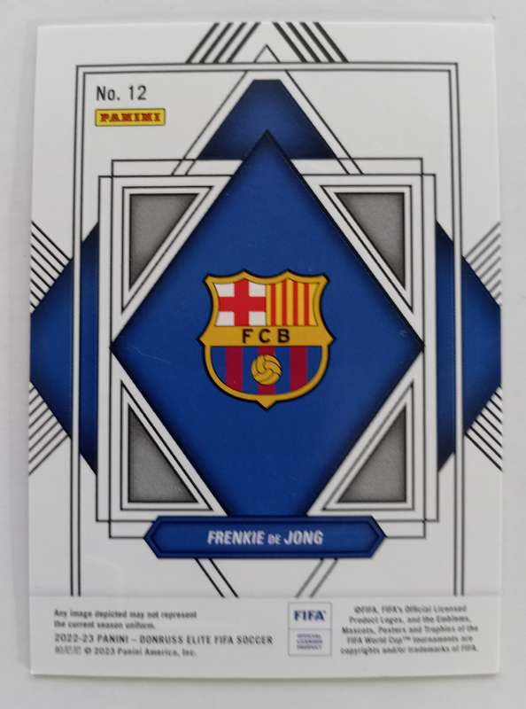 FRENKIE DE JONG (Barca) - PANINI DONRUSS ELITE FIFA SOCCER 2023 - CHROME MIRROR TRADING CARD 12
