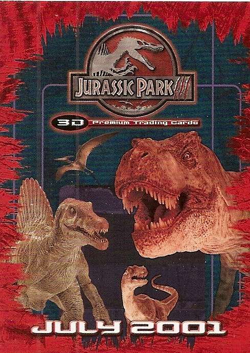 JURASIC PARK - INKWORKS JURASSIC PARK MOVIE PROMO TRADING CARD 3JD3