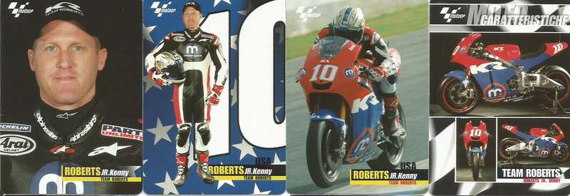 KENNY ROBERTS Jr - MOTO GP 07 `PREZIOSI COLLECTION`  - RARE LOT of 5 FOIL TRADING CARDS