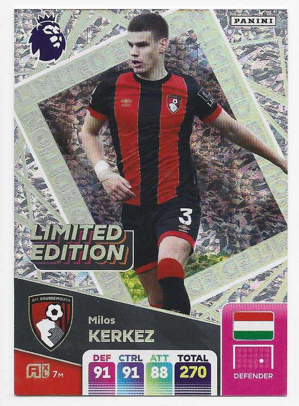 MILOS KERKEZ - PANINI English Premier League 2024/25 - "LIMITED EDITION" TRADING CARD