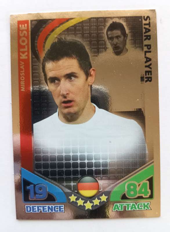 MIROSLAV KLOSE - TOPPS MATCH ATTAX `FIFA WORLD CUP 2010 - FOIL STAR PLAYER - UK EDITION