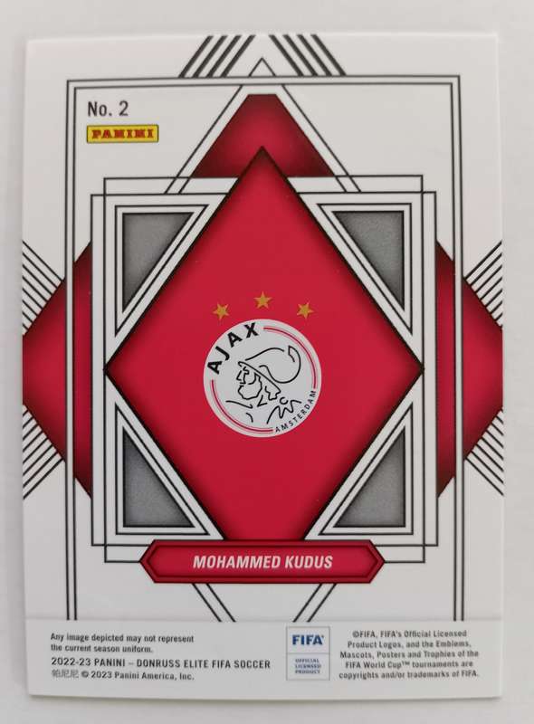 MOHAMED KUDUS - PANINI DONRUSS ELITE FIFA SOCCER 2023 - CHROME MIRROR TRADING CARD 2