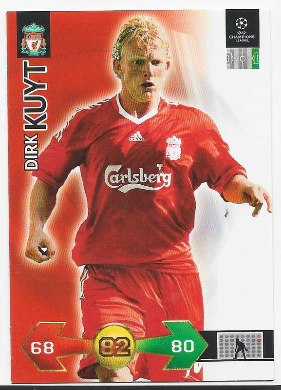 DIRK KUYT (Liverpool)  - PANINI CHAMPIONS LEAGUE `S/STRIKES` 2009/10 - `BASE` TRADING CARD