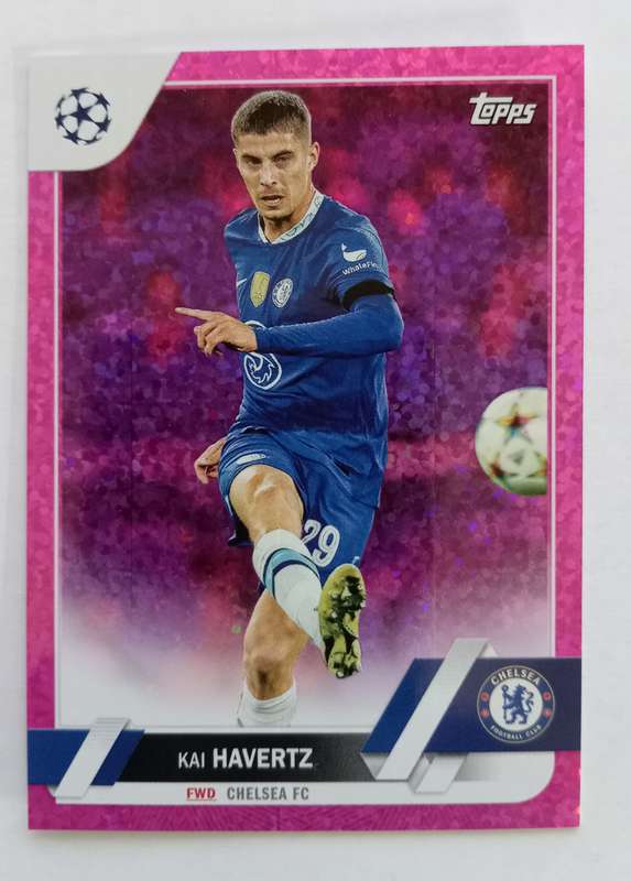 KAI HAVERTZ (Chelsea) - TOPPS Champ League 2023 -  PINK SPARKLE TRADING CARD 29