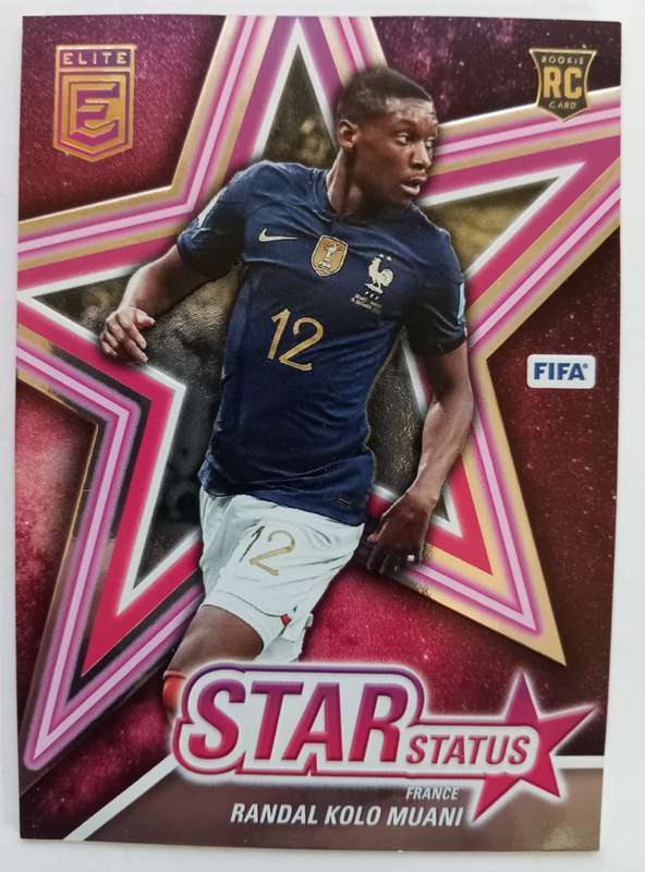 RANDAL K MUANI (France) - PANINI DONRUSS ELITE FIFA SOCCER 2023 - PINK STAR STATUS TRADING CARD 16