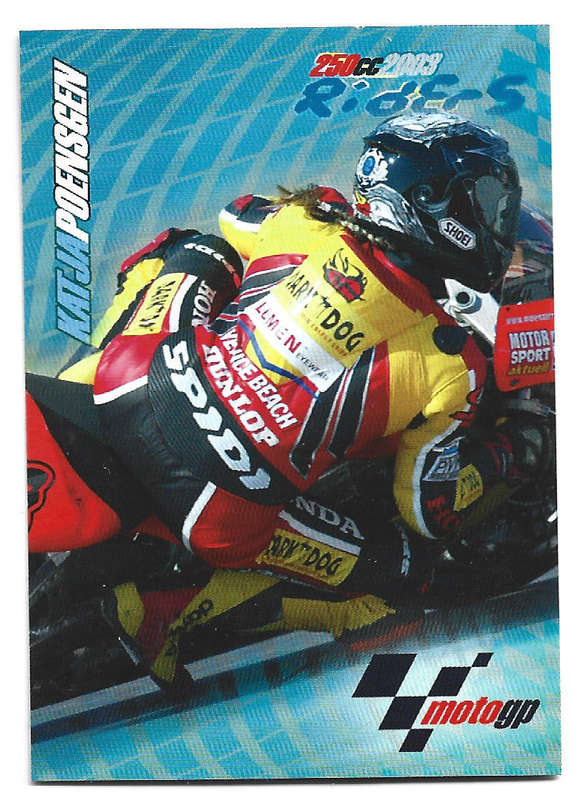 KATJA POENSGEN (Female) - PANINI MOTO GP 2003 CARD COLLECTION  Trading Card