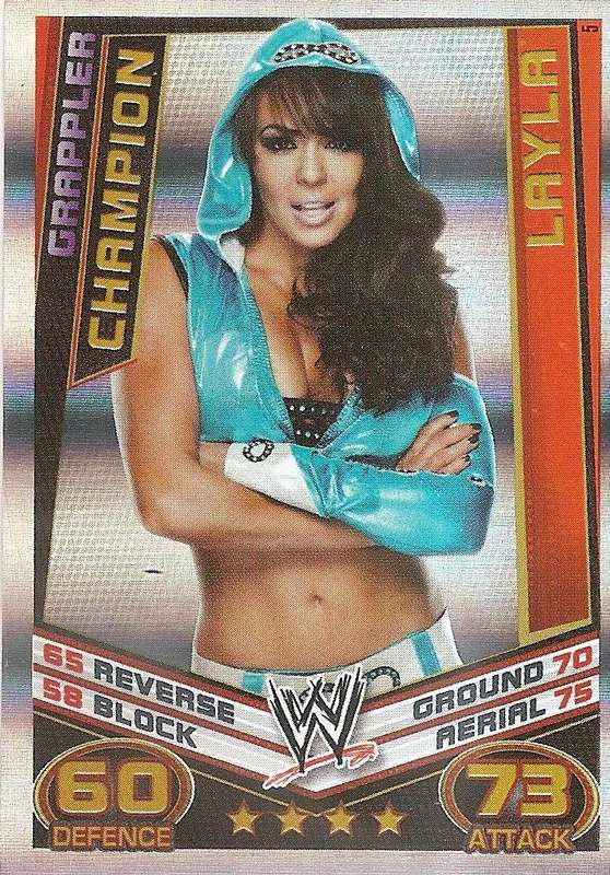 LAYLA - TOPPS WWE SLAM ATTAX REBELLION 2013/14 - FOIL `CHAMPION` TRADING CARD
