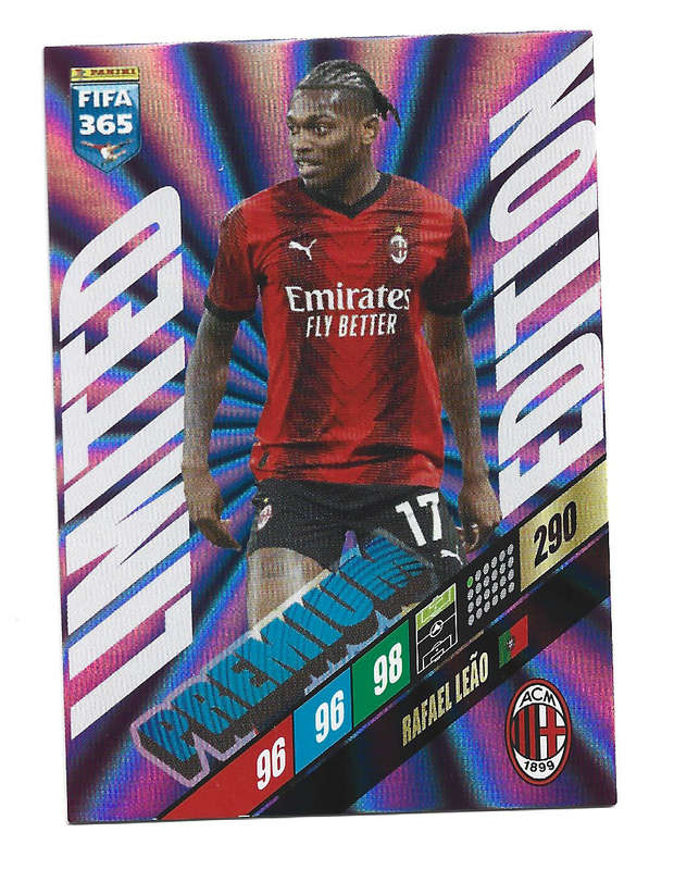 RAFAEL LEAO - PANINI `FIFA 365 COLLECTION` 2024 - PREMIUM `LIMITED EDITION`TRADING CARD