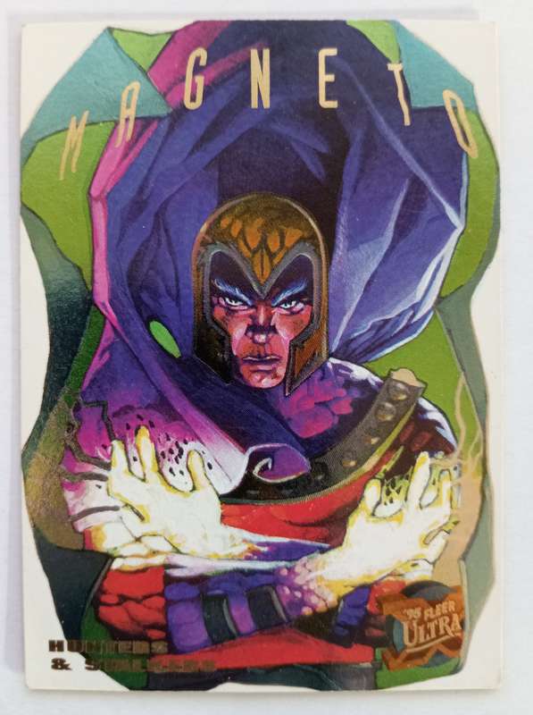 MARVEL FLEER ULTRA 1995 - `HUNTERS & STALKERS` -  MAGNETO `RAINBOW` Limited Edition Card 8 of 9