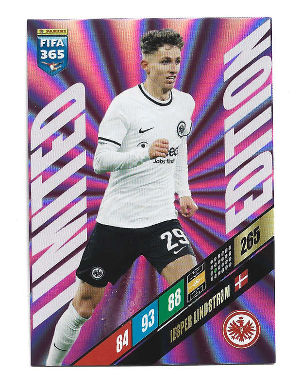 JESPER LINDSTROM - PANINI `FIFA 365 COLLECTION` 2024 - FOIL `LIMITED EDITION`TRADING CARD