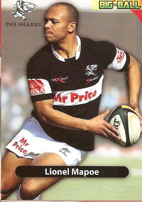 LIONEL MAPOE - 2010 BIG BALL RUGBY COLLECTION - BASE TRADING CARD TS15