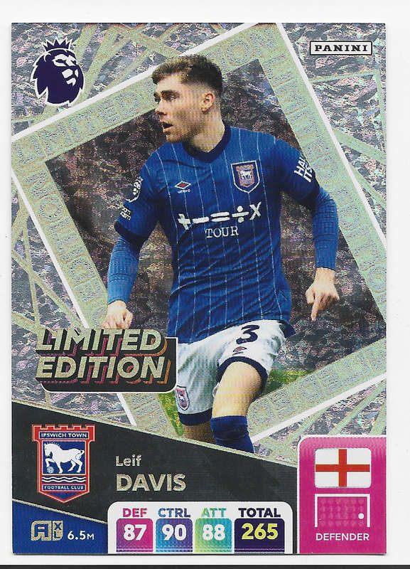 LEIF DAVIS - PANINI English Premier League 2024/25 - "LIMITED EDITION" TRADING CARD