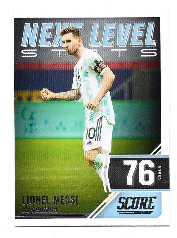 LIONEL MESSI - PANINI SCORE SOCCER COLLECTION 2021/22 - "NEXT LEVEL STATS" TRADING CARD 7