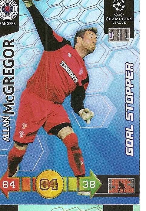 ALLAN McGREGOR - PANINI `CHAMPIONS LEAGUE` 2010/2011 - FOIL `GOAL STOPPER` TRADING CARD