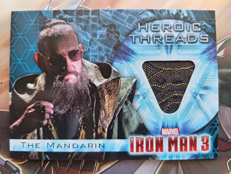 IRONMAN 3 - `2013 the MOVIE` - THE MANDARIN `RARE HEROIC THREADS ` TRADING CARD HT8