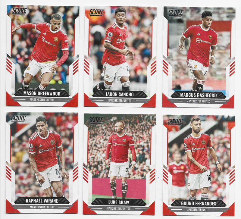 MANCHESTER UNITED - TOPPS EUROPA LEAGUE 2023/24 COLLECTION -  TEAM TRADING CARD LOT OF 6