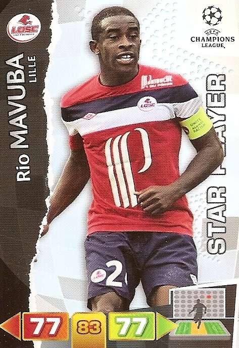 RIO MAVUBA - PANINI CHAMPIONS LEAGUE 2011/12 - `STAR PLAYER` TRADING CARD
