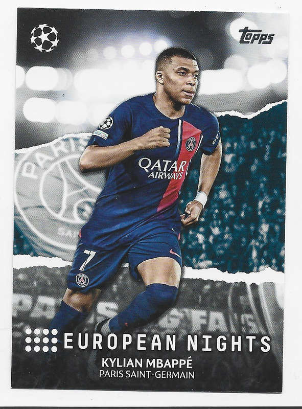 KYLIAN MBAPPE - TOPPS UEFA CHAMPIONS LEAGUE 2023/24 -  EUROPEAN NIGHT TRADING CARD EN22