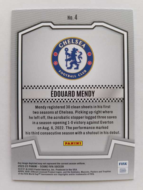 EDOUARD MENDY (Chelsea) - PANINI FIFA SOCCER SCORE 2023 - SCORE TEAM TRADING CARD 4