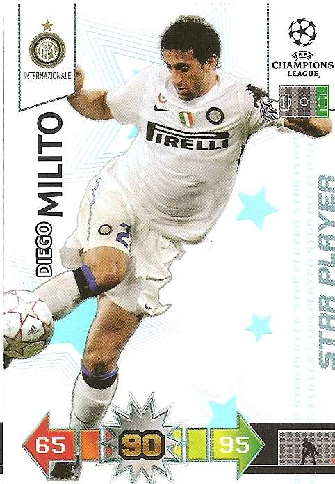 DIEGO MILITO - PANINI CHAMPIONS LEAGUE 2010/2011 COLLECTION - STAR PLAYER TRADING CARD