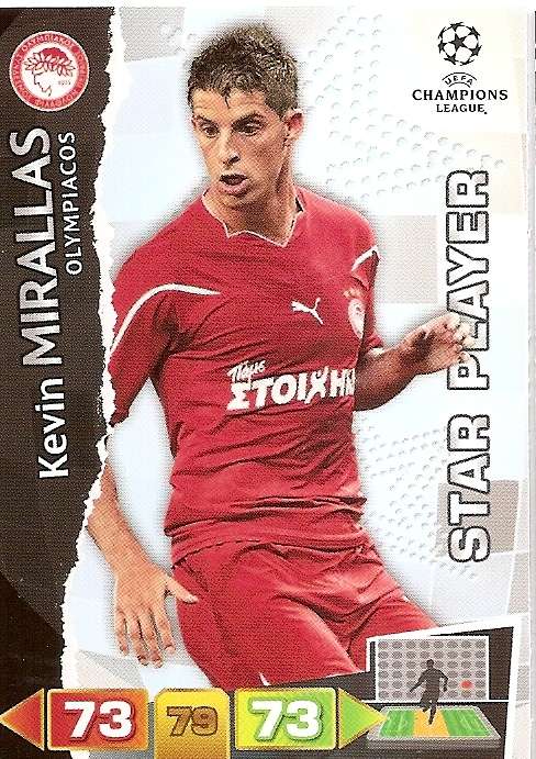 KEVIN MIRALLAS - PANINI CHAMPIONS LEAGUE 2011/12 - `STAR PLAYER` TRADING CARD