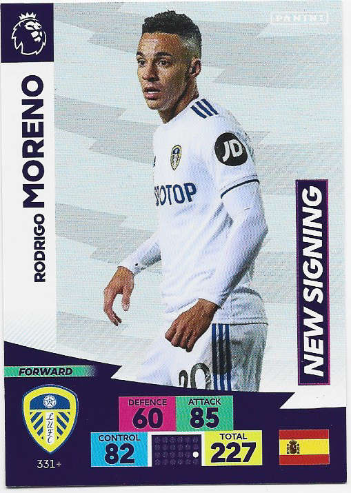 LEEDS UNITED - ENGLISH PREMIER LEAGUE 2020/2021 - TEAM SET of 28 `FOIL and BASE` TRADING CARDS