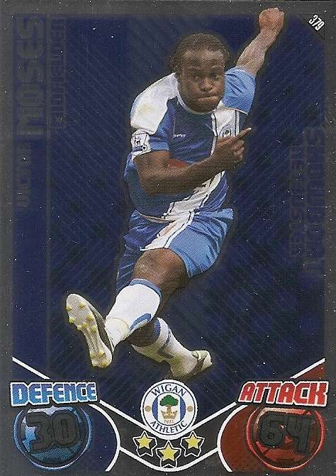 VICTOR MOSES - TOPPS `MATCH ATTAX` 2011/2012 - FOIL `SHOWBOAT` TRADING CARD 379
