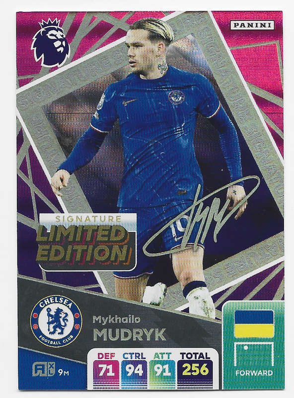 MYKHAILO MUDRYK - PANINI English Premier League 2024/25 - RARE "SIGNATURE LIMITED EDITION" CARD