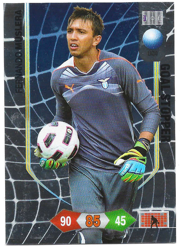 FERNANDO MUSLERA - PANINI CALCIATORI "SERIE A" 2010/2011 - FOIL  "GOAL STOPPER" TRADING CARD