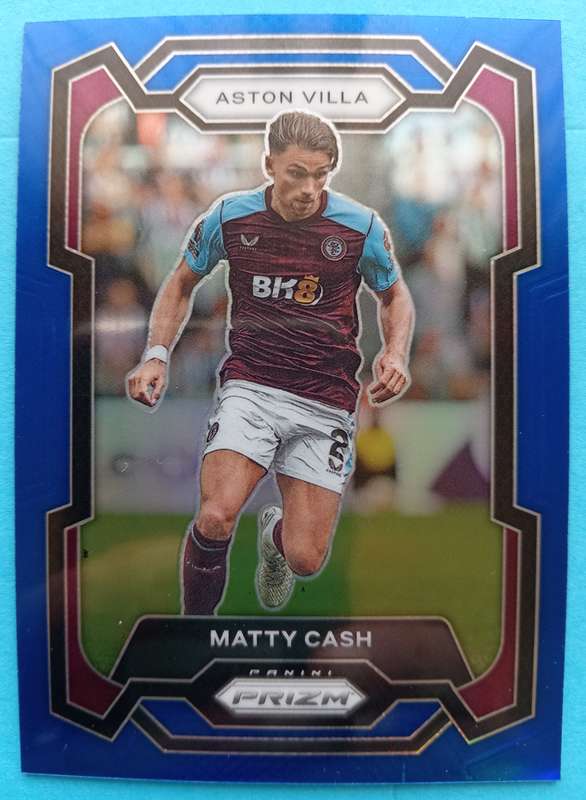 MATTY CASH (A. Villa) - PANINI PRIZM PREMIER LEAGUE 2023 - BLU PRIZM TRADING CARD 4 of 299